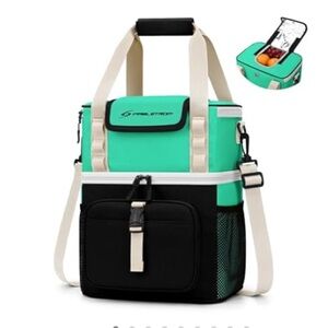 Maelstrom 20L Insulated Lunch Box Cooler Bag Double Deck Leakproof Black Aqua